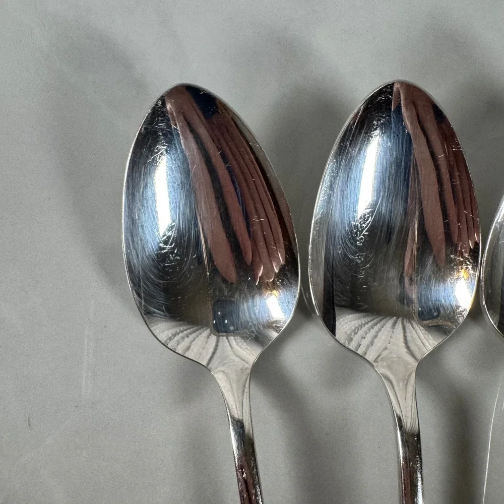 Set of 4 Oneida Simeon L & George H Rogers‎ Silver Plated Teaspoons Lot 1